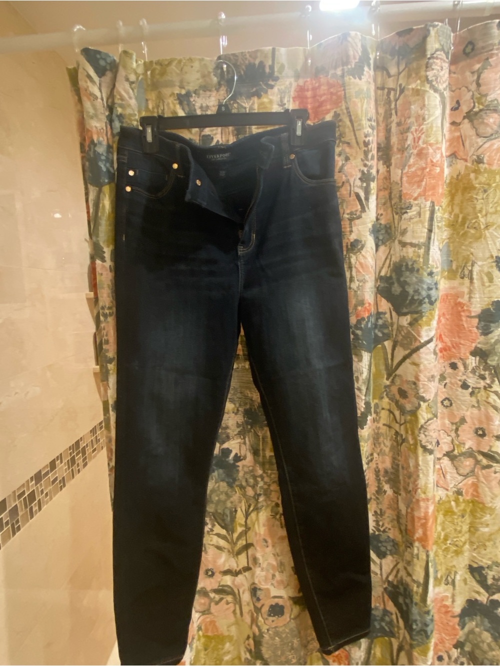 Abby High Rise Skinny Jean dark wash blue size 12